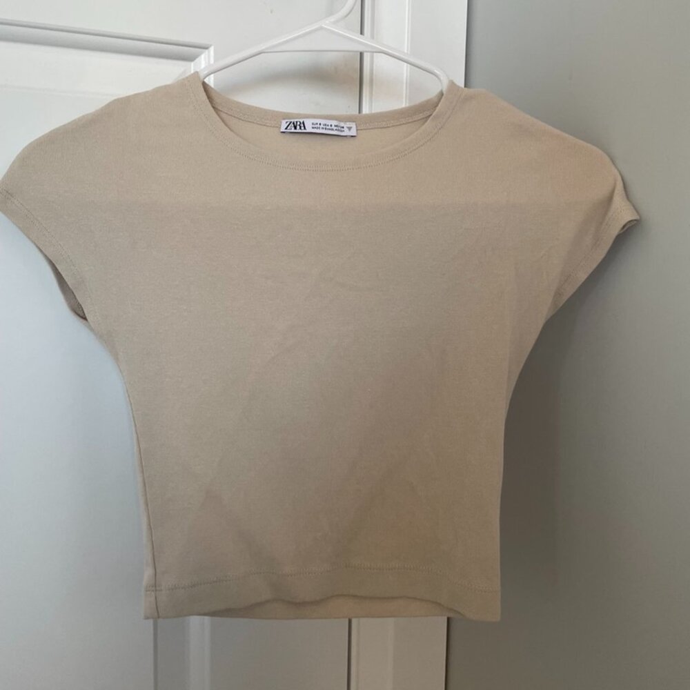 💙💚🤍 Zara Cropped Tee 3-Pack – Blue, Green & Cream 🤍💚💙